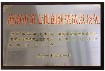 淮南市創(chuàng)新型試點(diǎn)企業(yè)